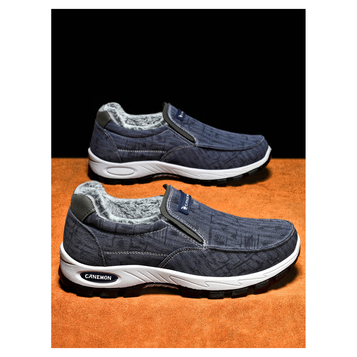 CANEMON 339 blue plush-lined slip-on shoe, manufacturer photo 05