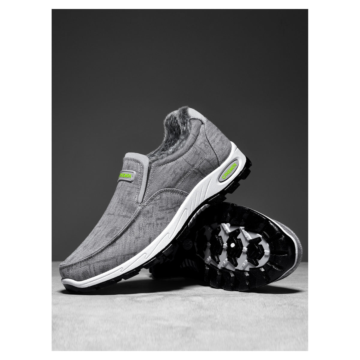 CANEMON 339 gray plush-lined slip-on shoe, manufacturer photo 03