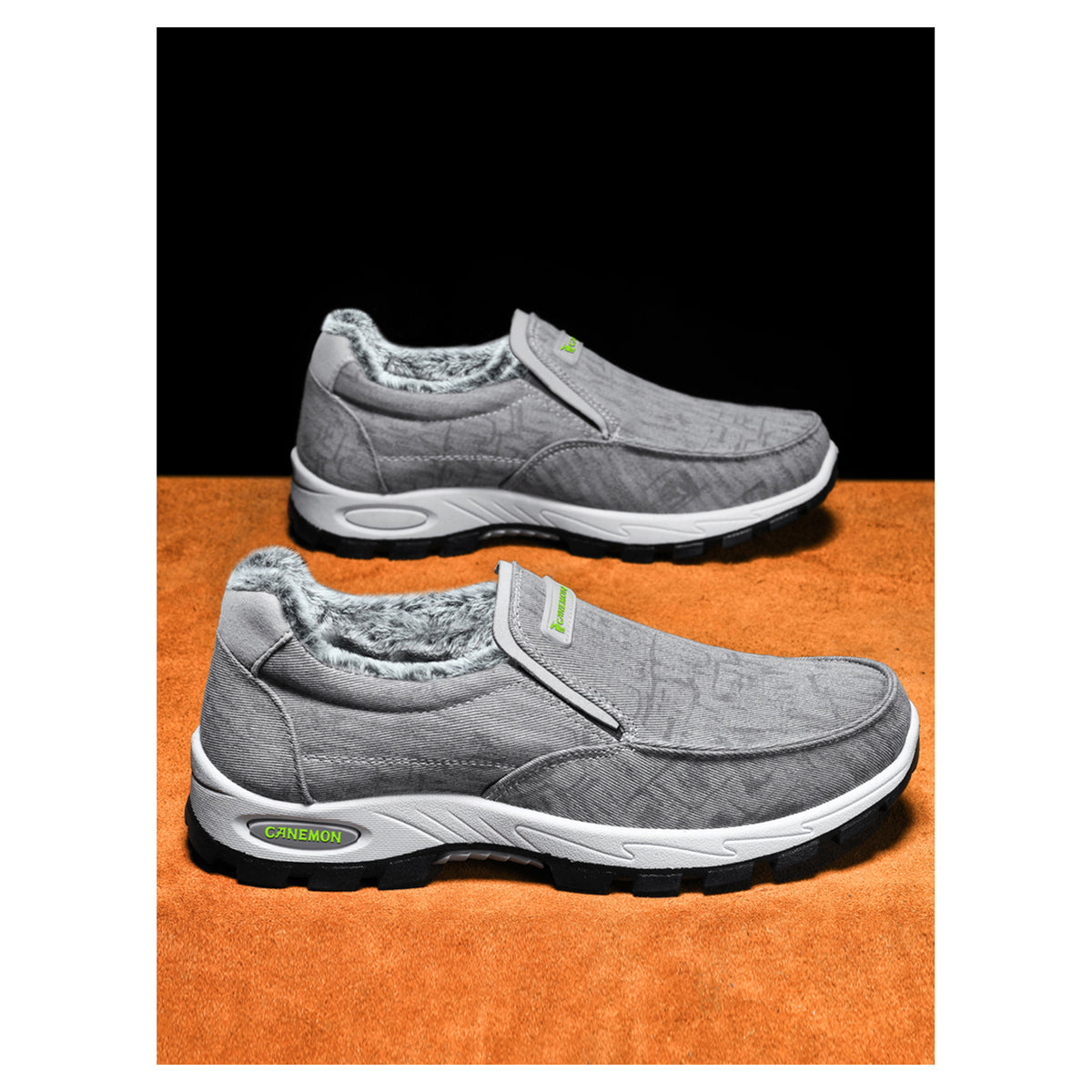 CANEMON 339 gray plush-lined slip-on shoe, manufacturer photo 05