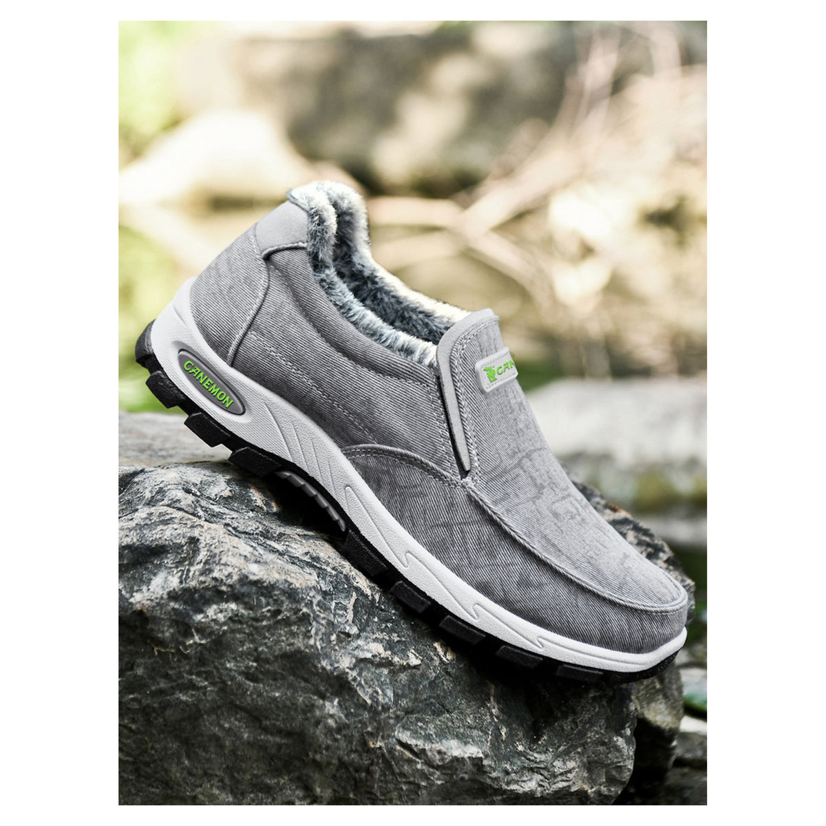 CANEMON 339 gray plush-lined slip-on shoe, manufacturer photo 06