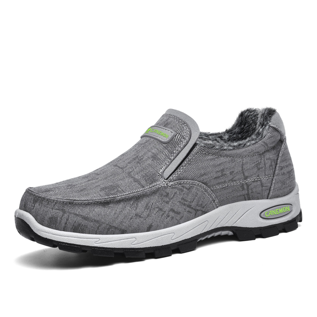 CANEMON 339 gray plush-lined slip-on shoe, manufacturer photo MAIN