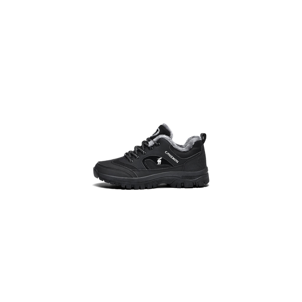 CANEMON 6691 Black winter walking shoe side view