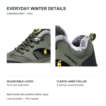 CANEMON Men's Fleece-Lined Winter Walking Shoes 6691, view 8