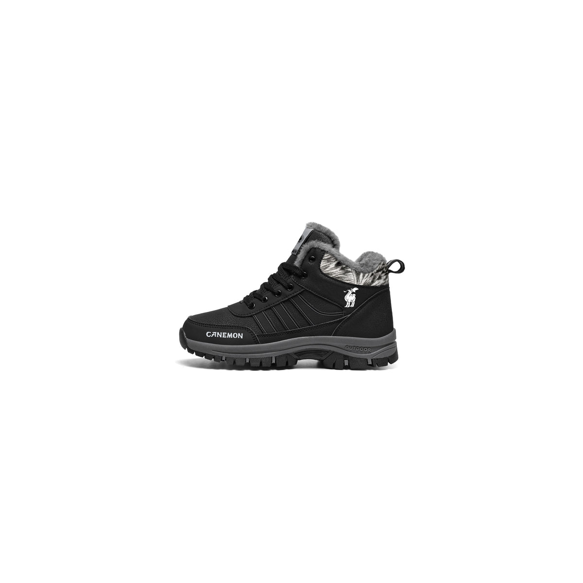 CANEMON 7706 Black winter ankle boot main view
