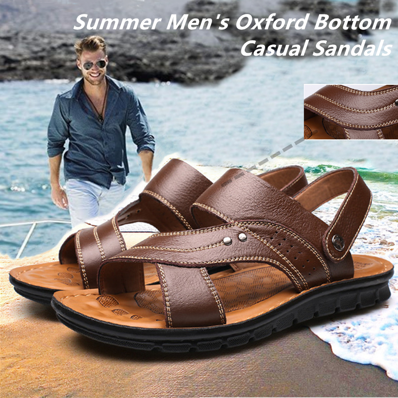 Summer New Men's Oxford Bottom Casual Sandals