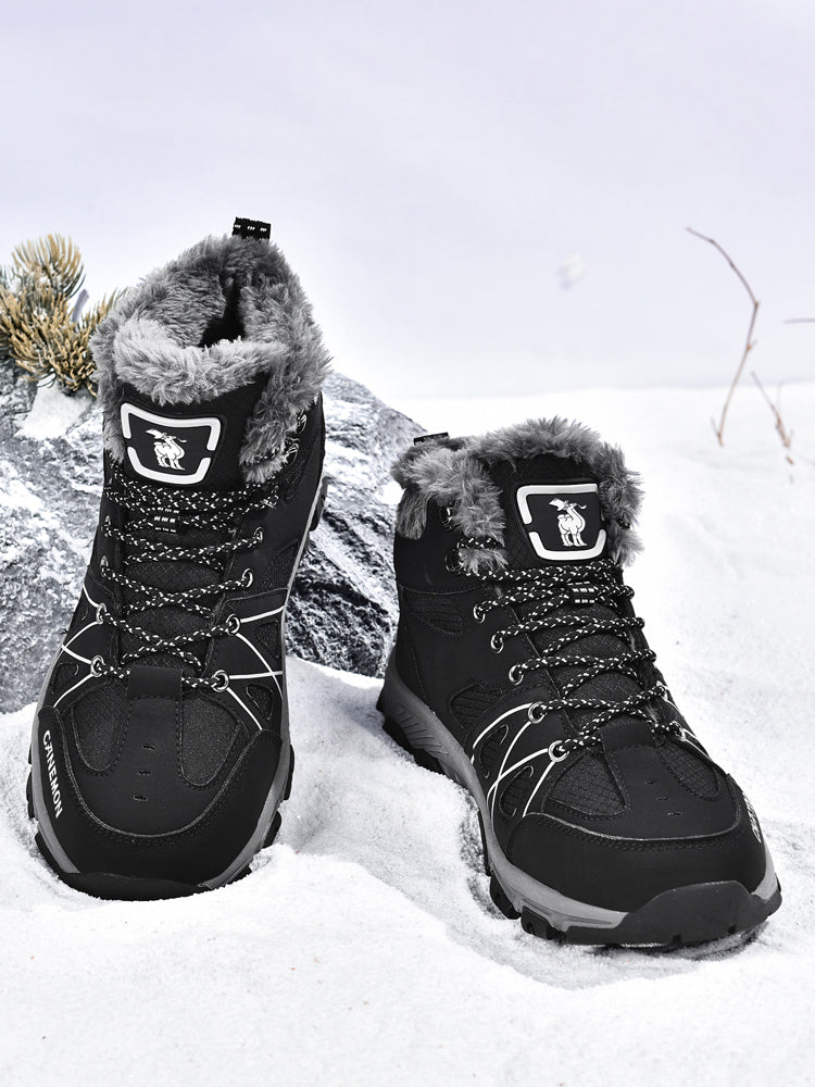 CANEMON 935 men's fleece-lined winter ankle boots in Black - view 1