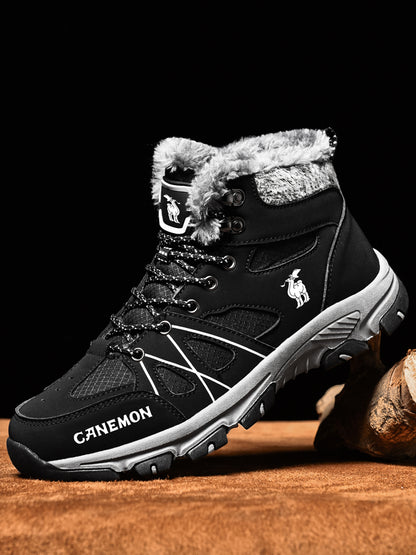 CANEMON 935 men's fleece-lined winter ankle boots in Black - view 6