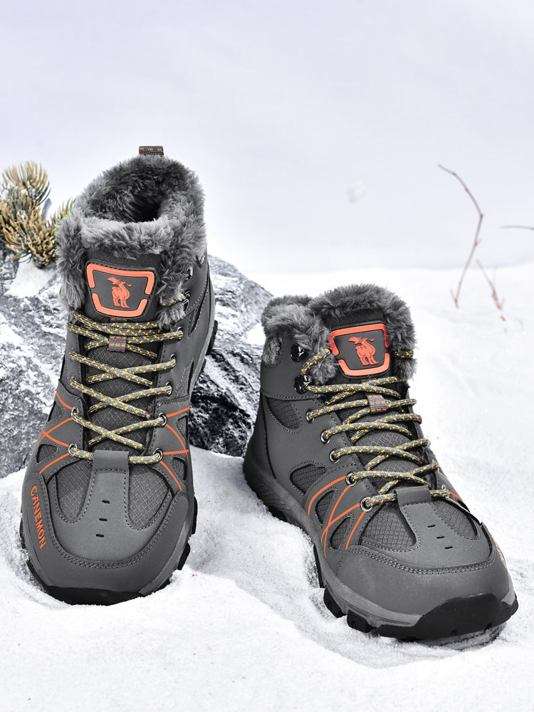 CANEMON 935 men's fleece-lined winter ankle boots in Gray - view 1