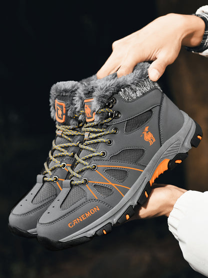 CANEMON 935 men's fleece-lined winter ankle boots in Gray - view 7