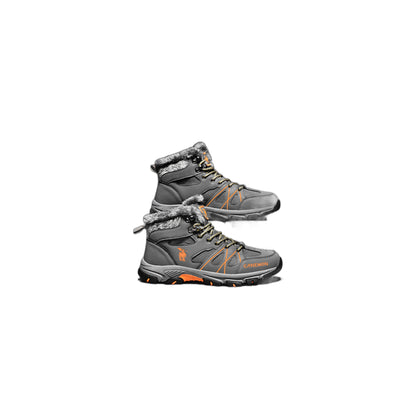 CANEMON 935 men's fleece-lined winter ankle boots in Gray - main view