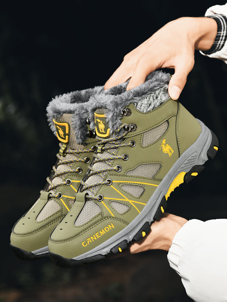 CANEMON 935 men's fleece-lined winter ankle boots in Olive - view 7