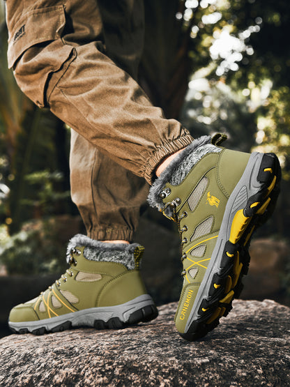CANEMON 935 men's fleece-lined winter ankle boots in Olive - view 8