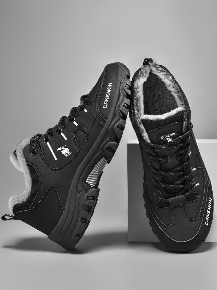 CANEMON LY9739 men's winter casual shoes, Black, product view 2