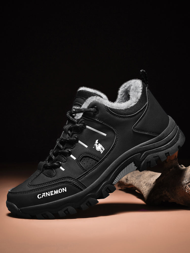 CANEMON LY9739 men's winter casual shoes, Black, product view 5