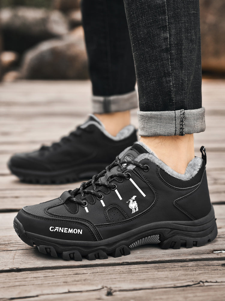 CANEMON LY9739 men's winter casual shoes, Black, product view 7