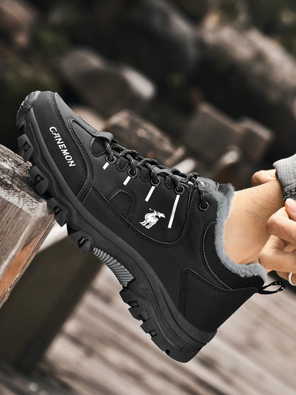 CANEMON LY9739 men's winter casual shoes, Black, product view 8