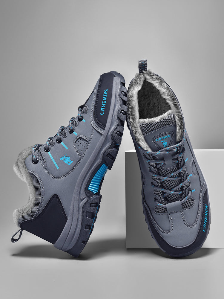 CANEMON LY9739 men's winter casual shoes, Blue-Gray, product view 2