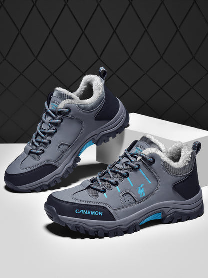 CANEMON LY9739 men's winter casual shoes, Blue-Gray, product view 4