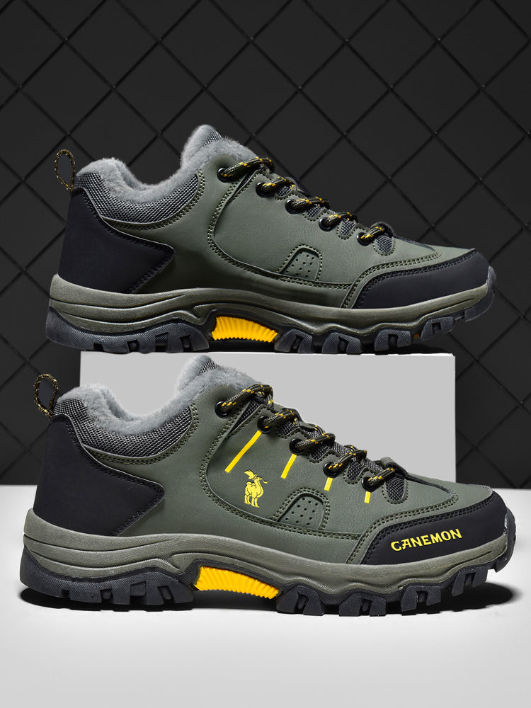 CANEMON LY9739 men's winter casual shoes, Green, product view 3
