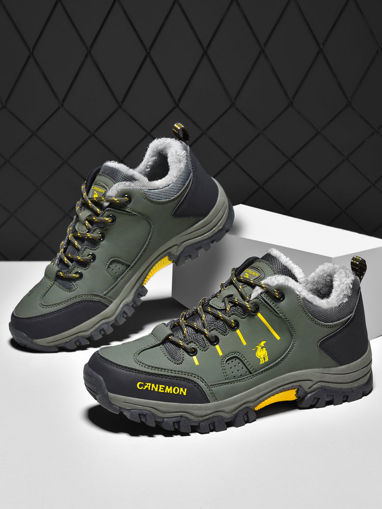 CANEMON LY9739 men's winter casual shoes, Green, product view 4