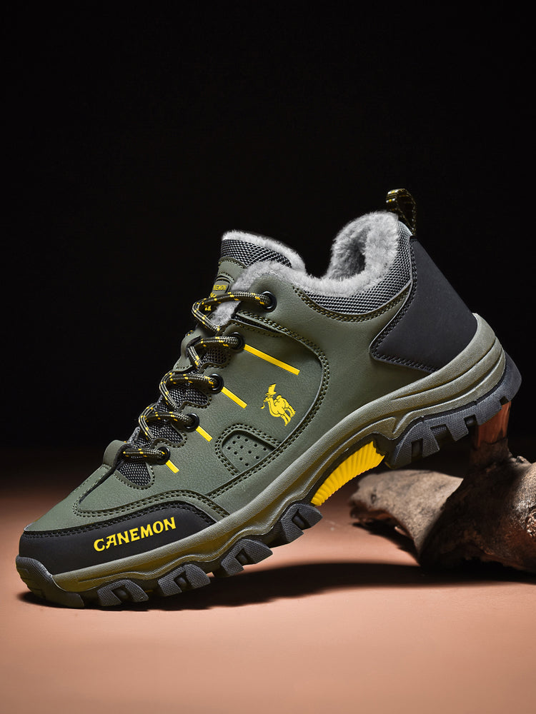 CANEMON LY9739 men's winter casual shoes, Green, product view 5