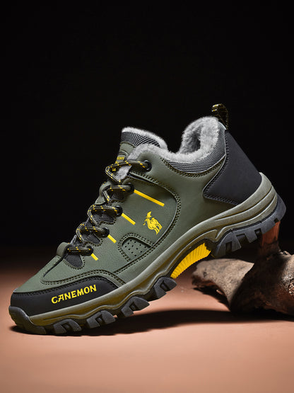 CANEMON LY9739 men's winter casual shoes, Green, product view 5