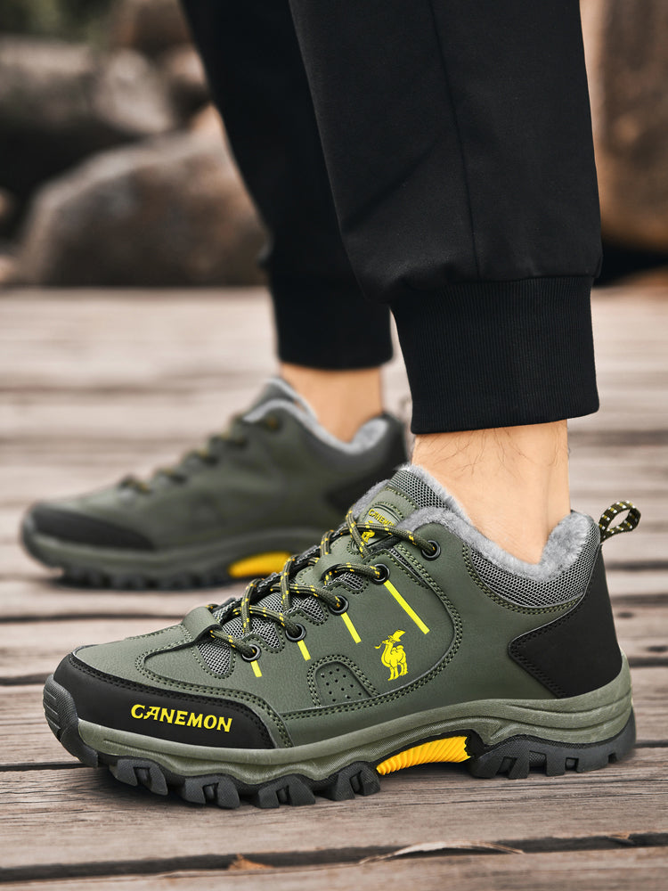 CANEMON LY9739 men's winter casual shoes, Green, product view 6
