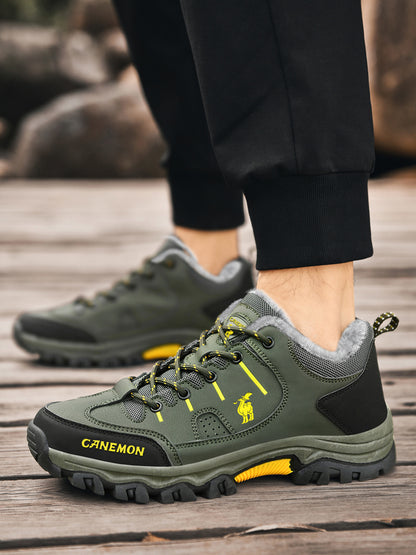 CANEMON LY9739 men's winter casual shoes, Green, product view 6