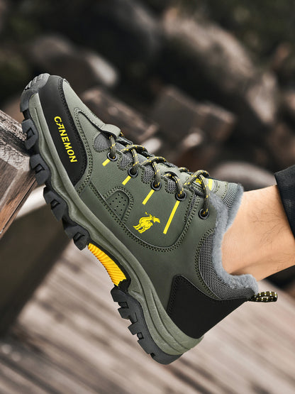 CANEMON LY9739 men's winter casual shoes, Green, product view 7