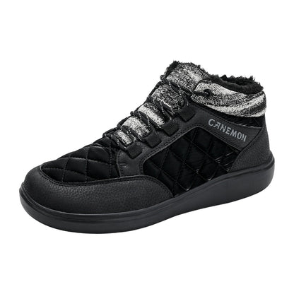 CANEMON QZ9936 men's high-top winter casual shoes - Black
