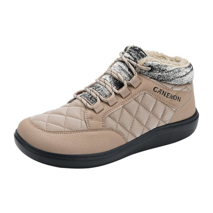 CANEMON QZ9936 men's high-top winter casual shoes - Sand