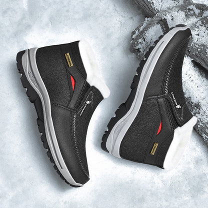 Black winter shoe angle