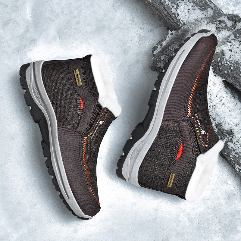 Brown winter shoe angle