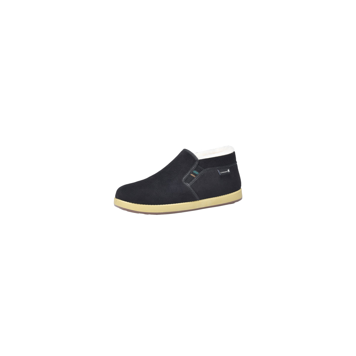 CANEMON LY2530 black main men's fleece-lined winter slip-on shoe