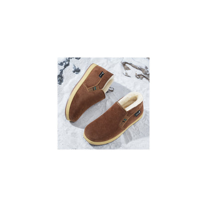 CANEMON LY2530 coffee 08 men's fleece-lined winter slip-on shoe