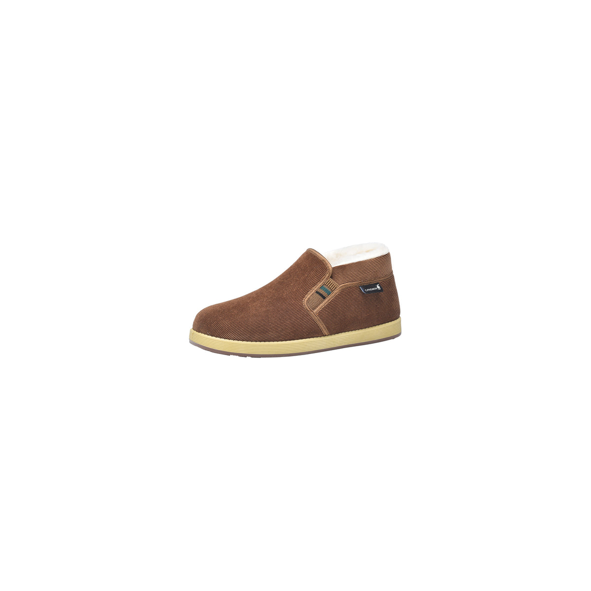 CANEMON LY2530 coffee main men's fleece-lined winter slip-on shoe