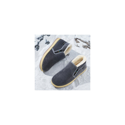 CANEMON LY2530 gray 08 men's fleece-lined winter slip-on shoe