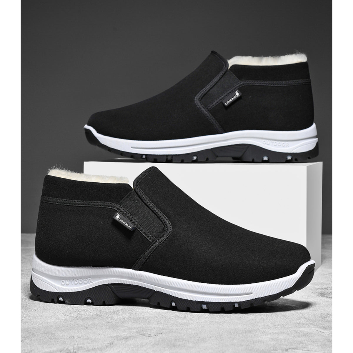 CANEMON LY2568 white sole winter slip-on shoes, product detail