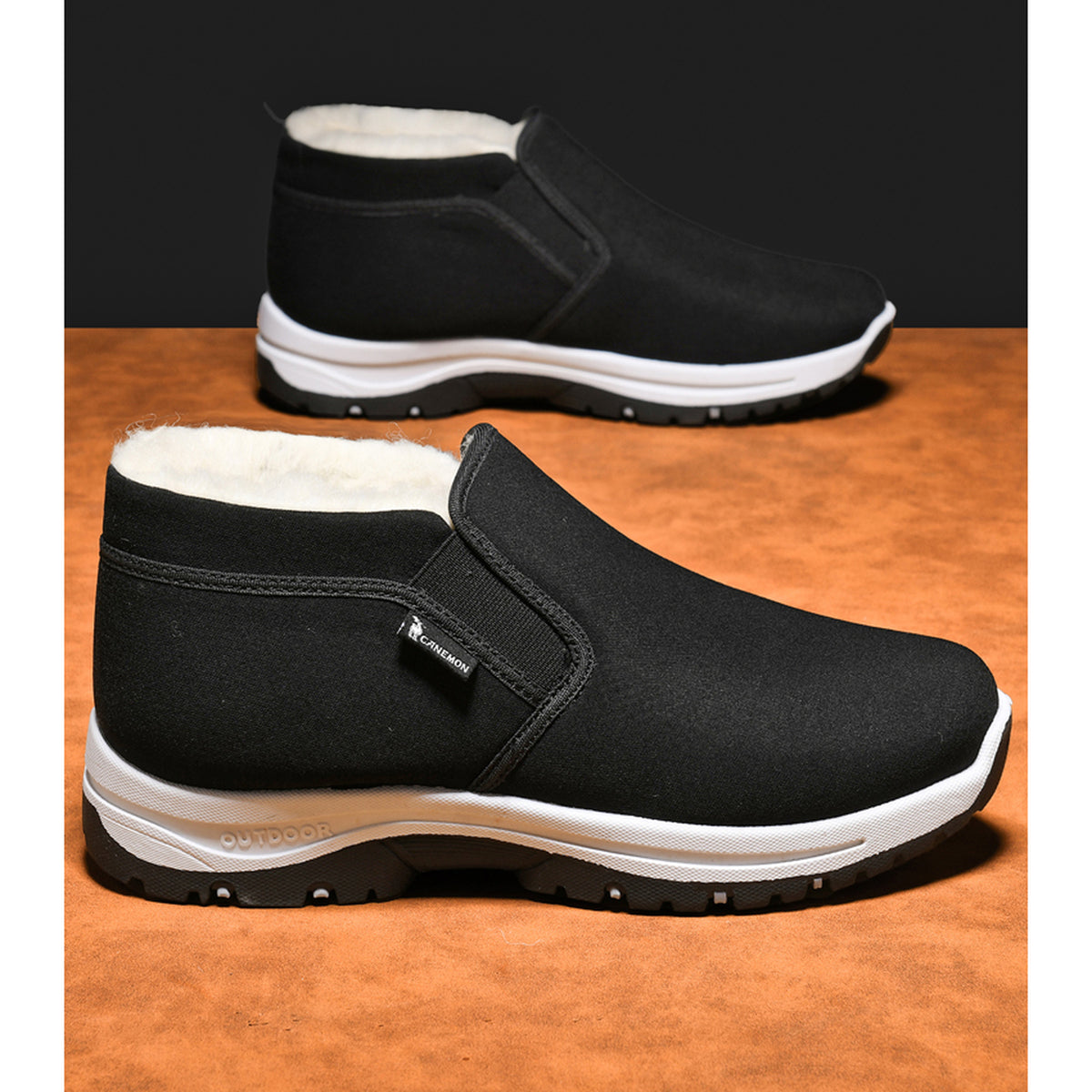 CANEMON LY2568 white sole winter slip-on shoes, product detail