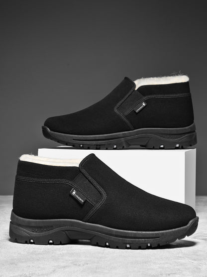 CANEMON LY2568 black sole winter shoe side view