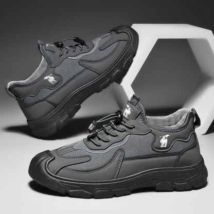 CANEMON LY892 gray fleece-lined shoes, product view 2