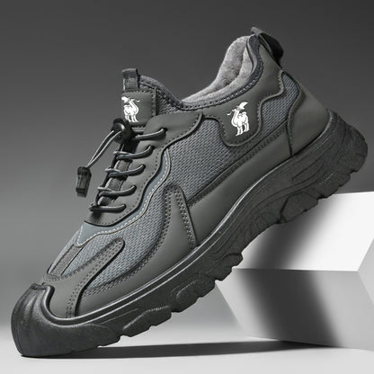 CANEMON LY892 gray fleece-lined shoes, product view 3
