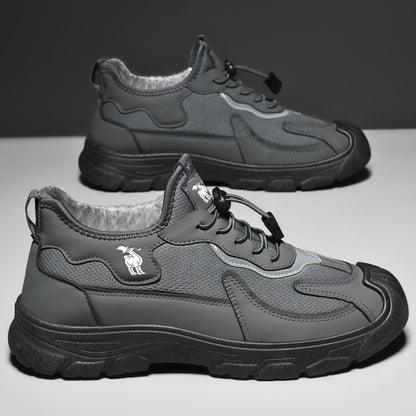 CANEMON LY892 gray fleece-lined shoes, product view 4