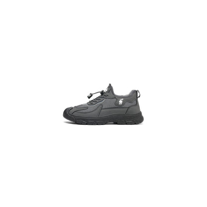 CANEMON LY892 men's gray fleece-lined winter walking shoes