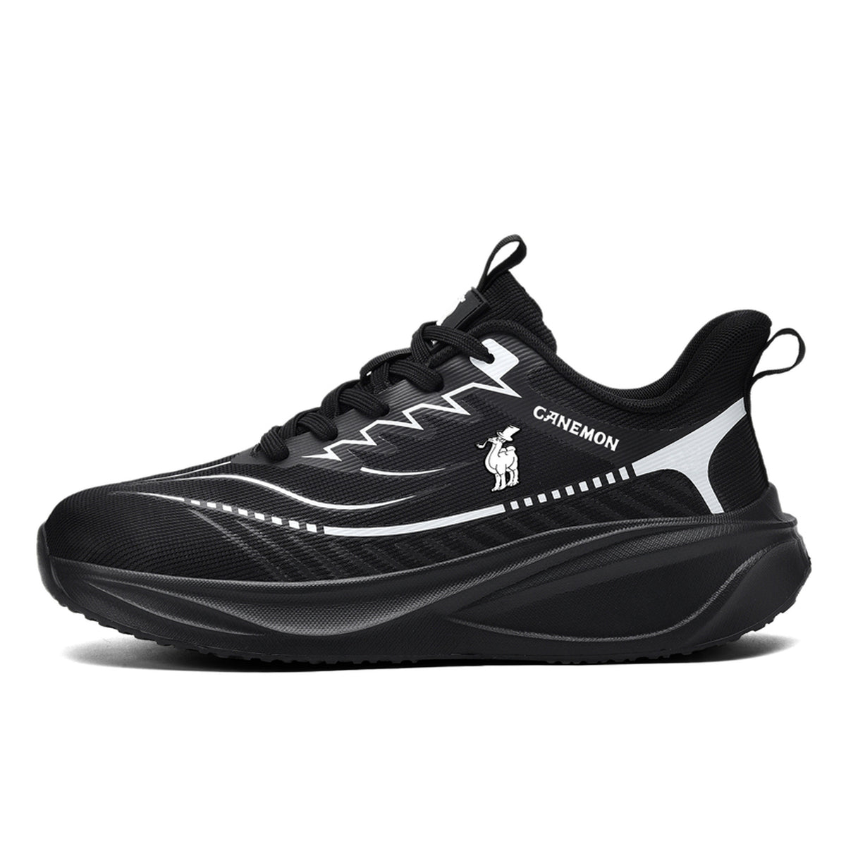 CANEMON QZ8829 black walking shoe side view