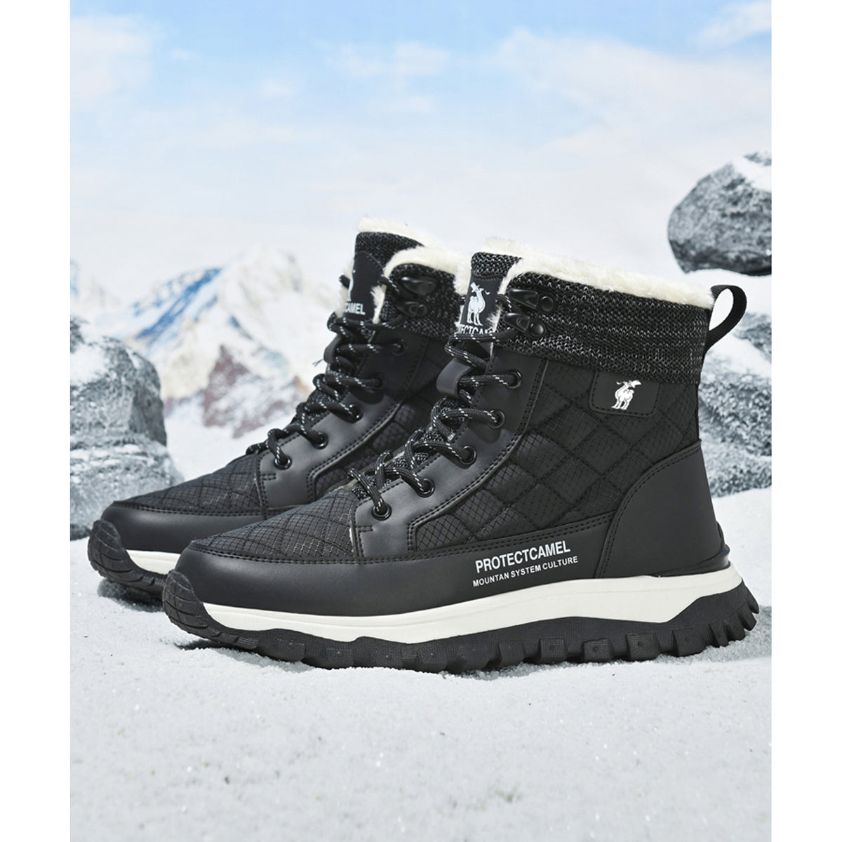 CANEMON QZ909 black winter boots detail 4