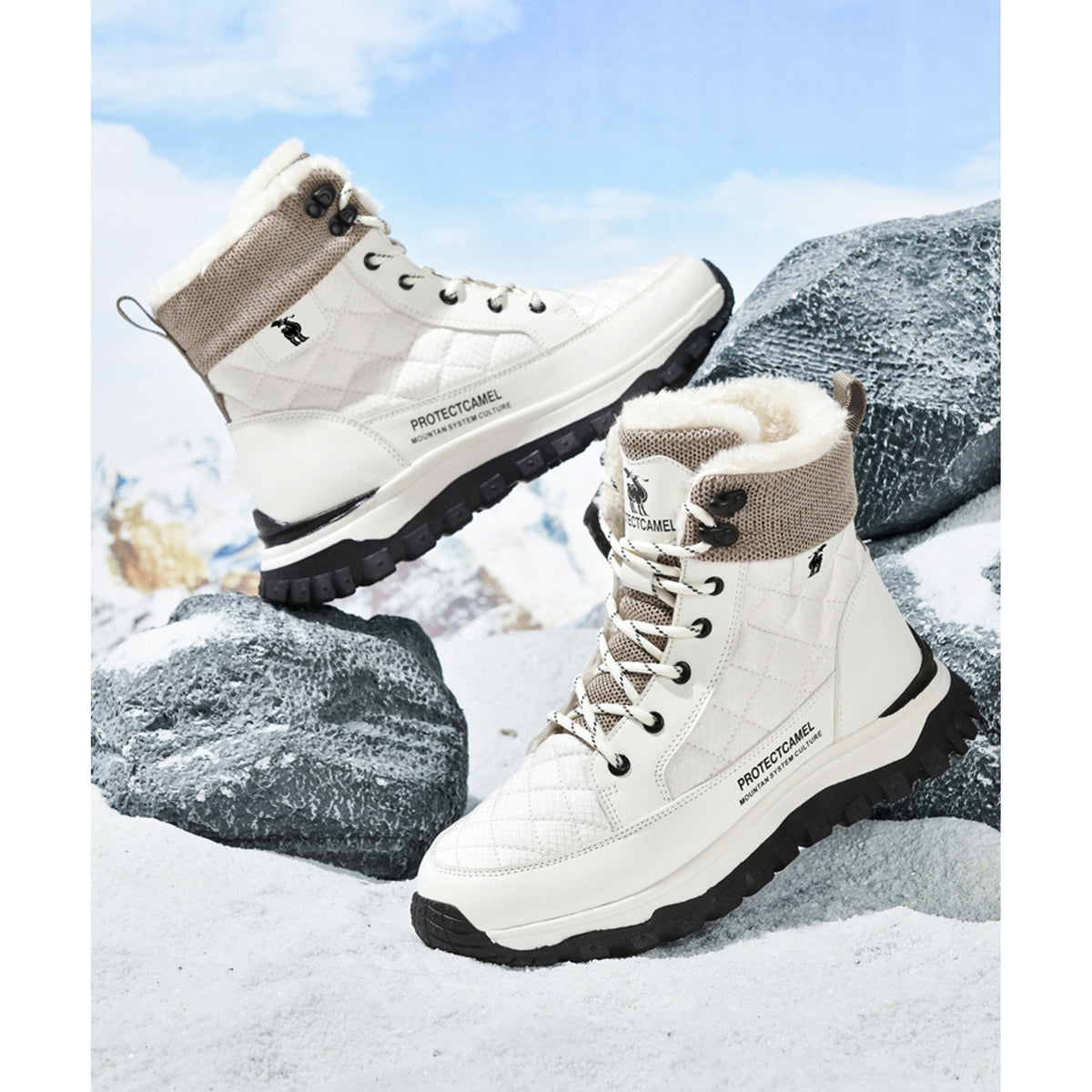 CANEMON QZ909 white winter boots detail 4