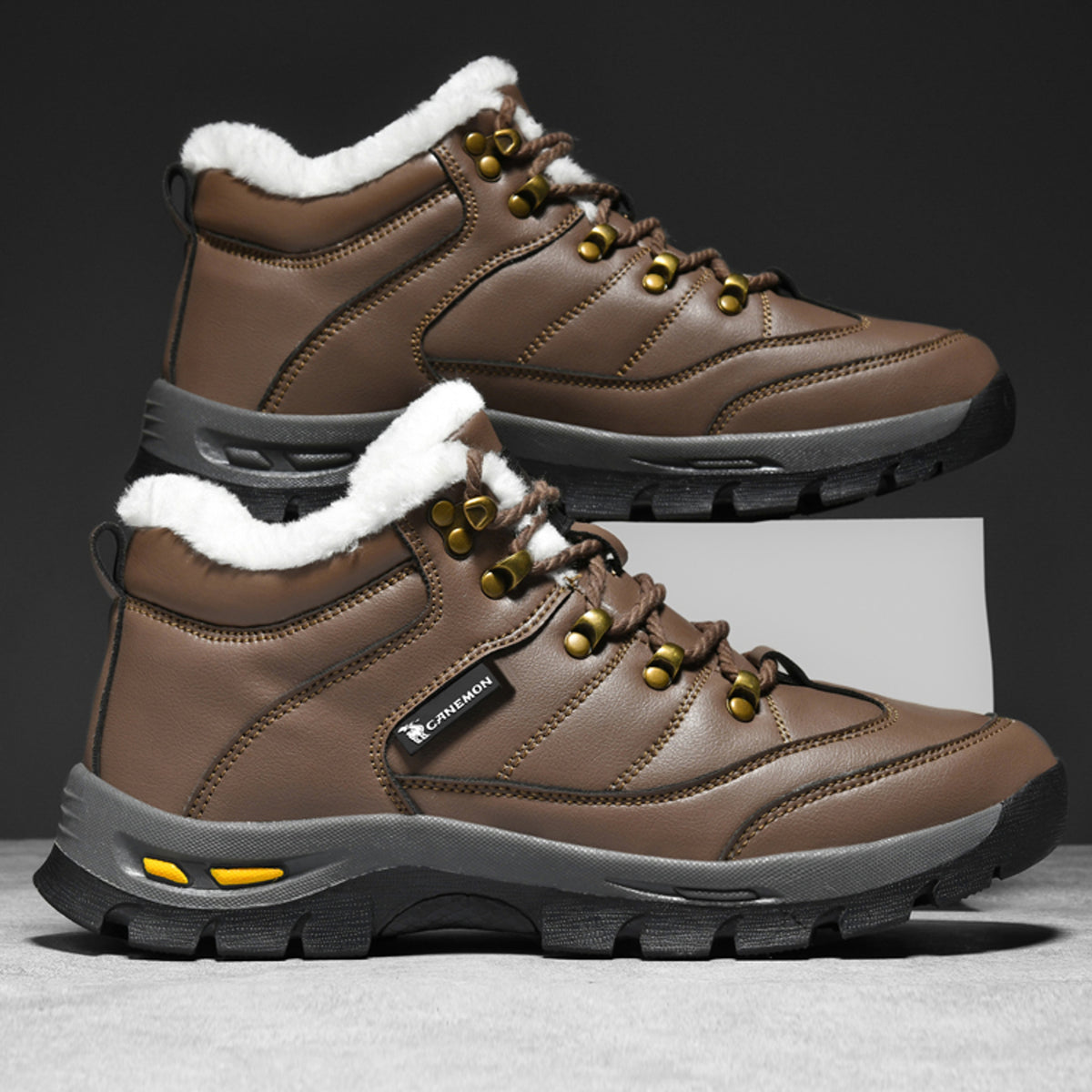 CANEMON QZ916 brown shoe DETAIL1