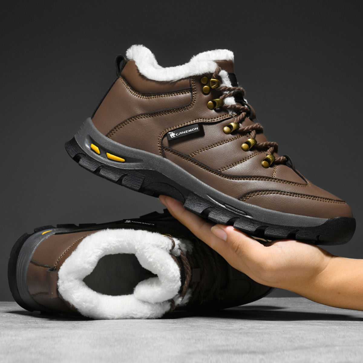 CANEMON QZ916 brown shoe DETAIL3