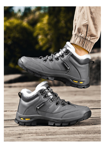 Winter shoe upper and lacing detail